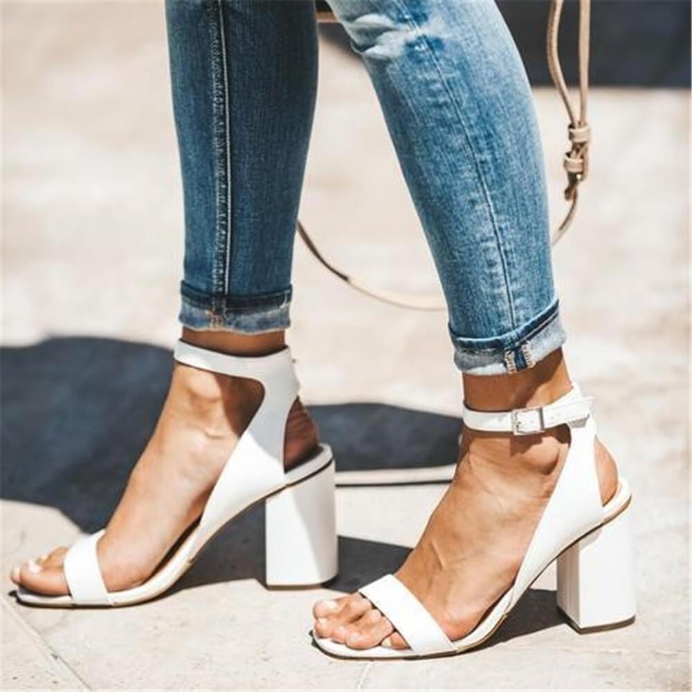 Stylish And Simple Hollow High Heel Sandals