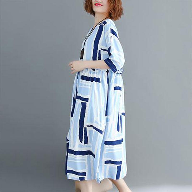 Casual Pleated Round Neck  Short sleeves Dress