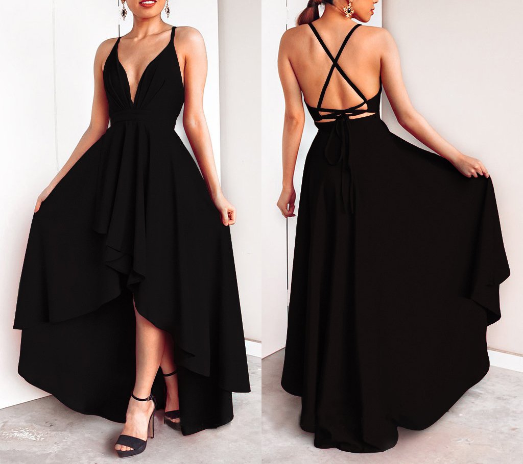 Sexy Elegant Pure Color Sleeveless Maxi Dress