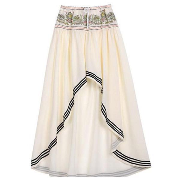 Bohemia Style Irregular Hem Beach Skirt