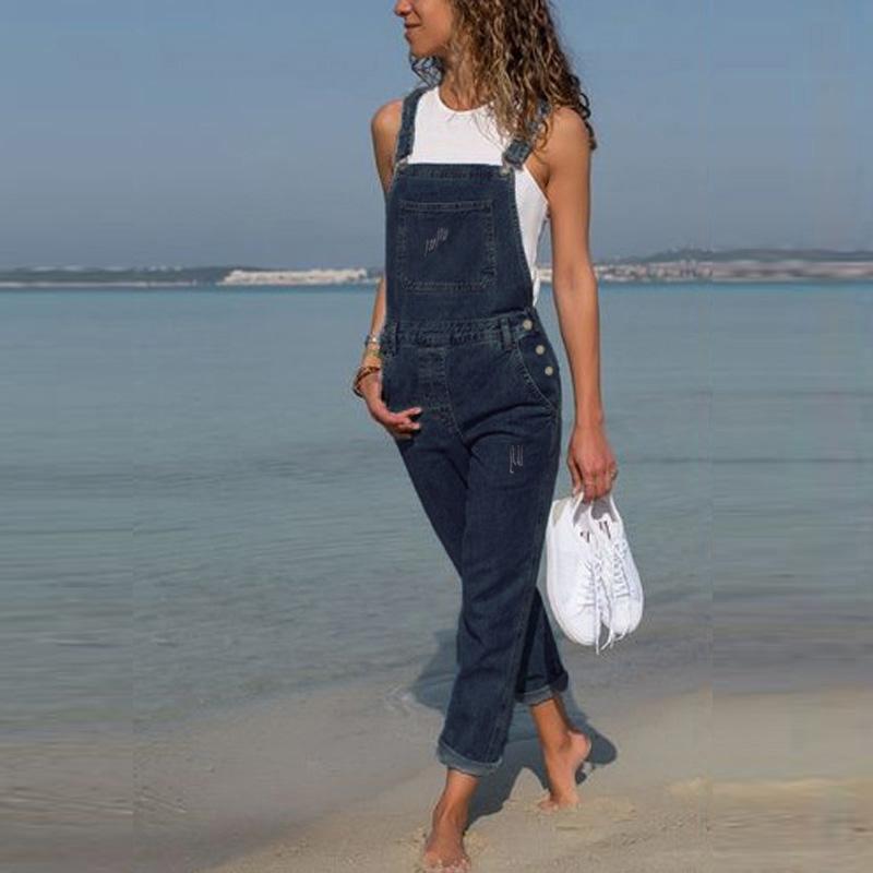 Stylish Pocket Casual Jumpsuit