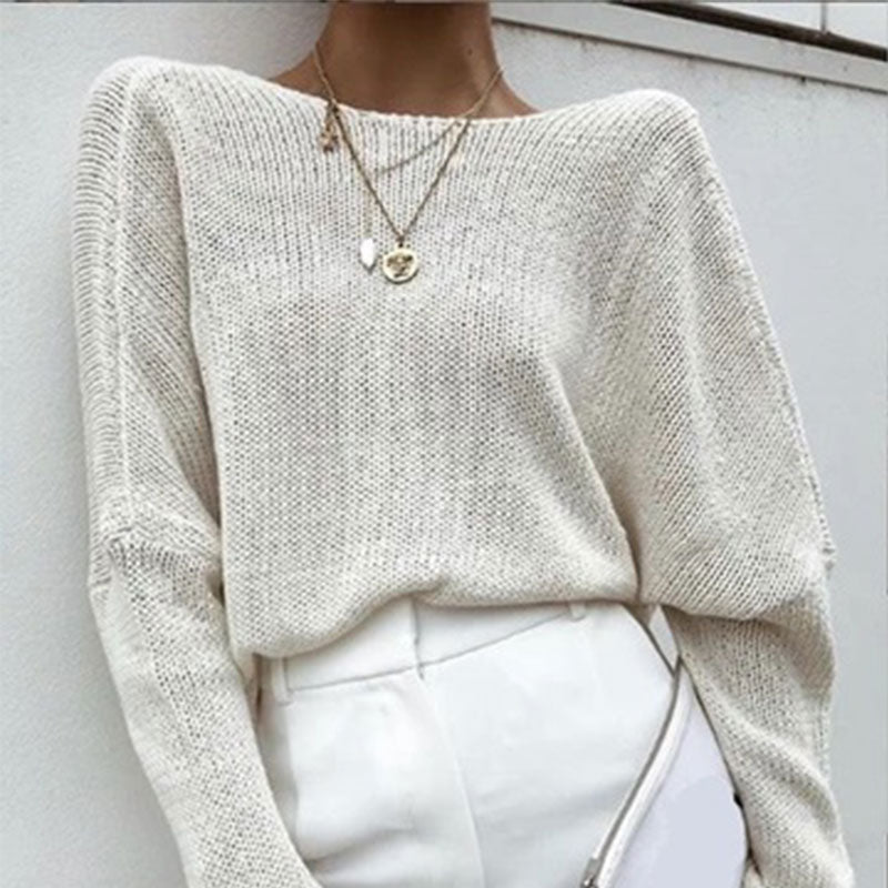 Casual Solid Color Long Sleeve Sweater