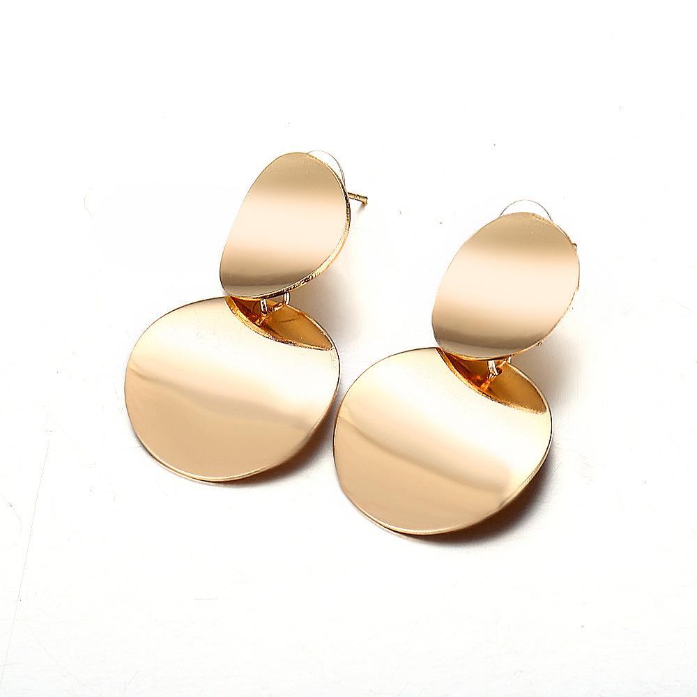 Fashion   Exaggerated Big Brand Alloy Simple Earrings Female