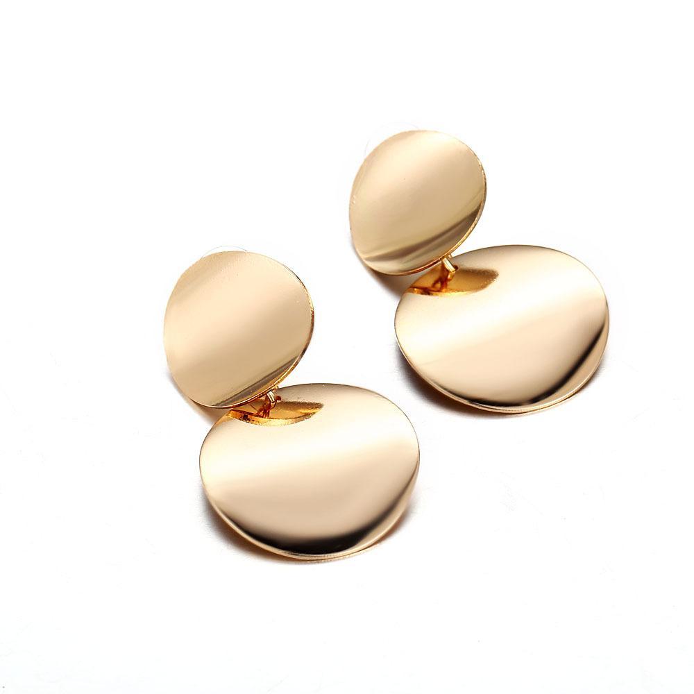 Fashion   Exaggerated Big Brand Alloy Simple Earrings Female