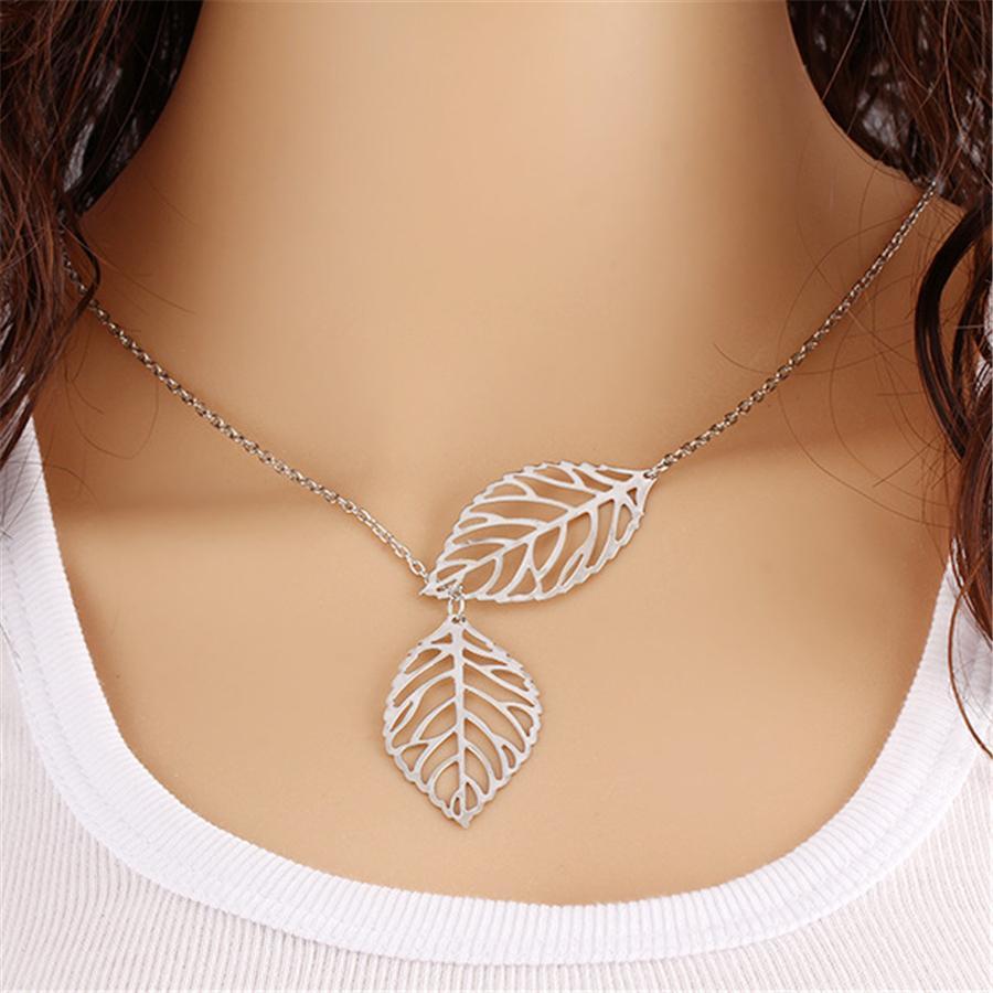 Fashion simple retro leaf necklace