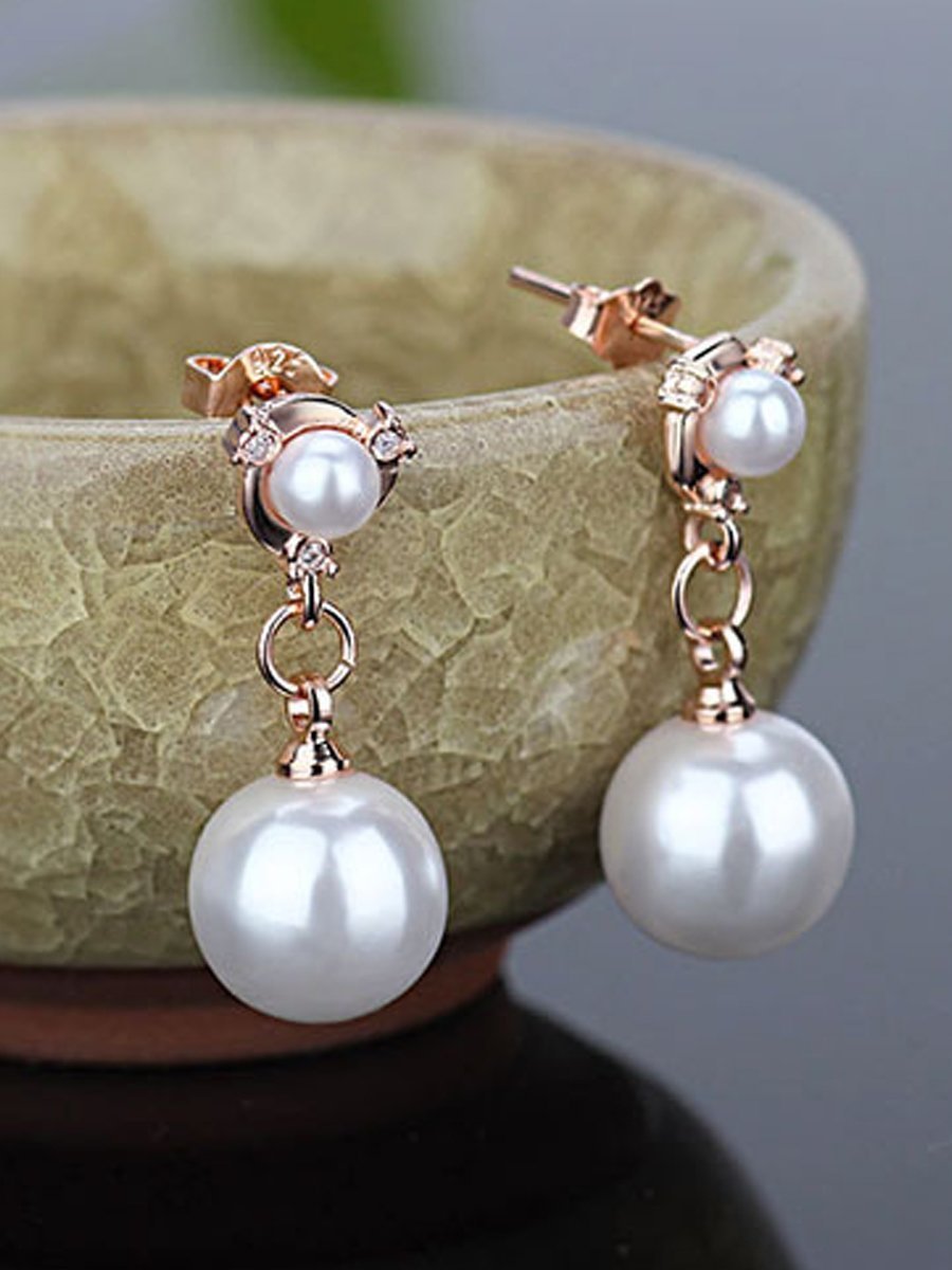 Silver Plated Pearl Earrings