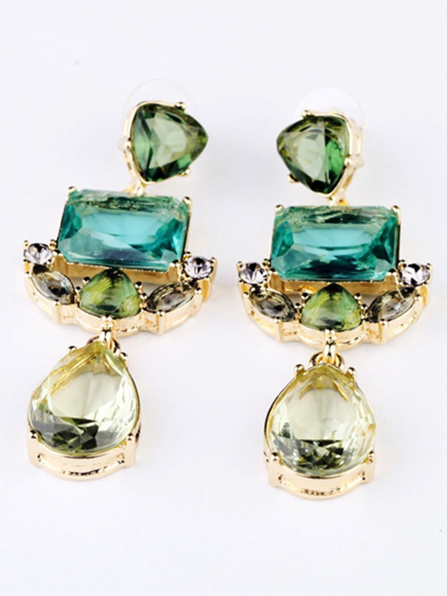 Captivating Faux Crystal Drop Earrings