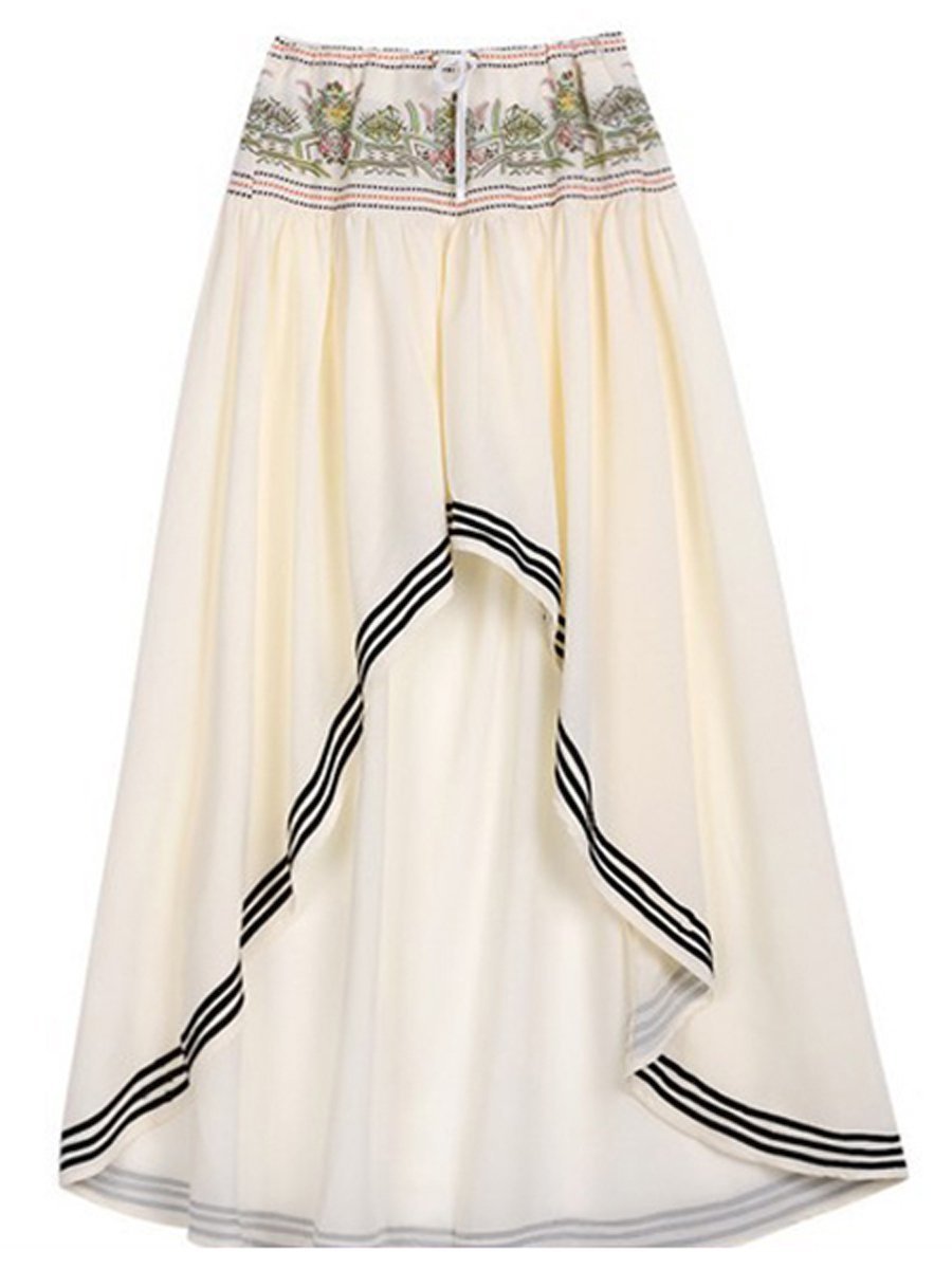 Bohemia Style Irregular Hem Beach Skirt