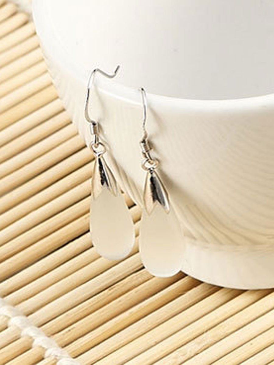 Plain Water Drop Shape Earrings For Women