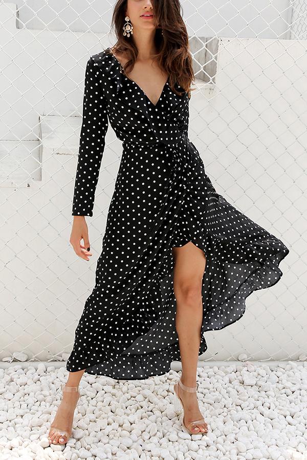 Sexy Fashion Long Sleeves Vacation Maxi Dress