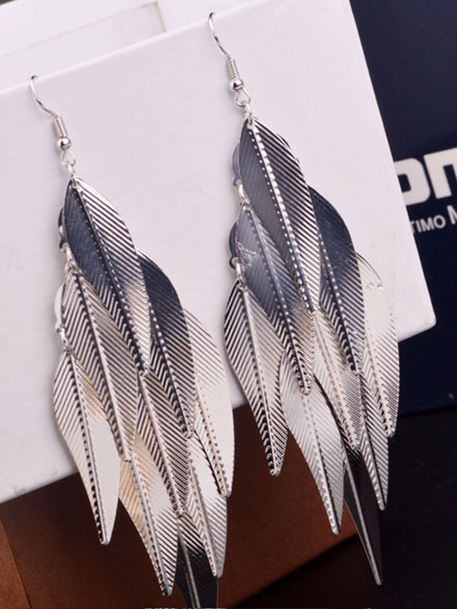 Leaf Shape Long Earrings For Women