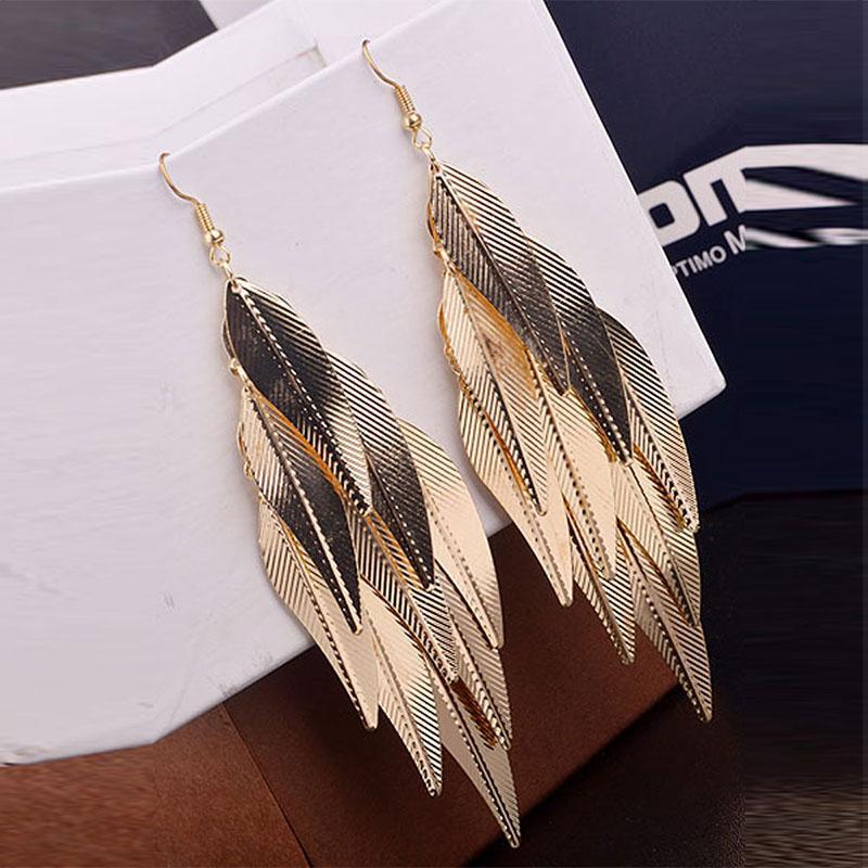 Leaf Shape Long Earrings For Women