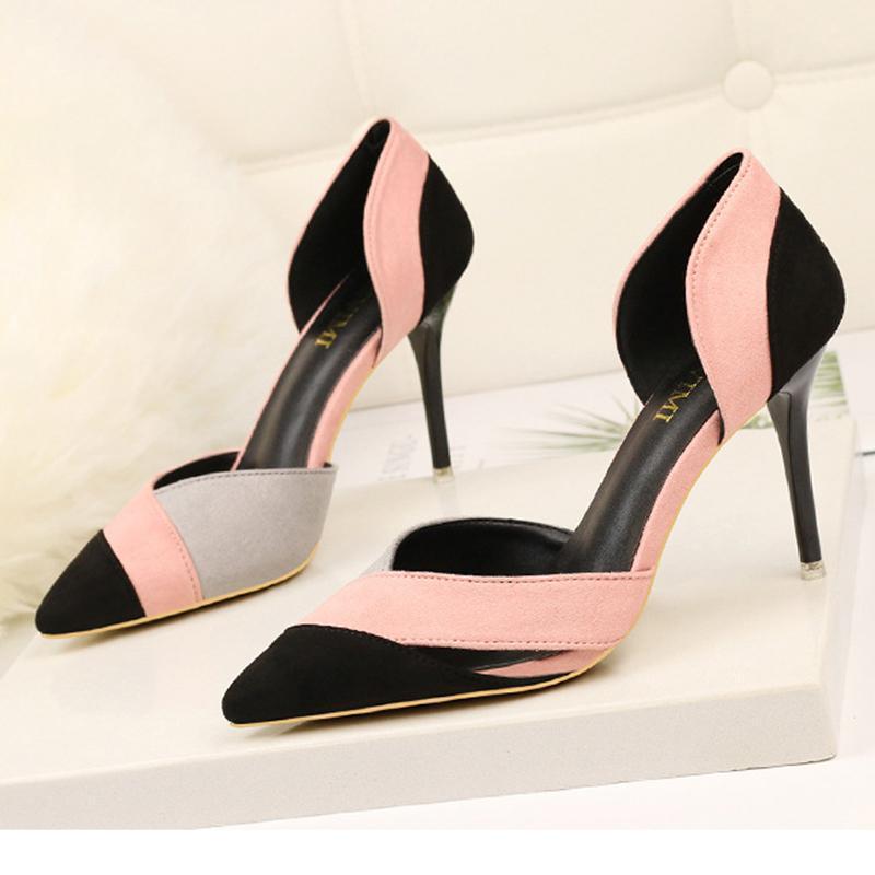 New Single Shoes Hollow Pointed Stiletto High Heel Sandals Women's Shoes