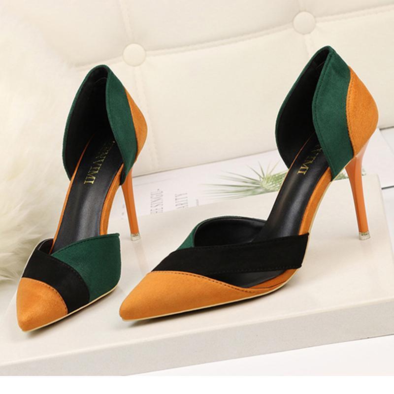 New Single Shoes Hollow Pointed Stiletto High Heel Sandals Women's Shoes