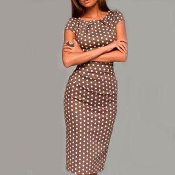 Polka Dot sleeveless Bodycon Dress