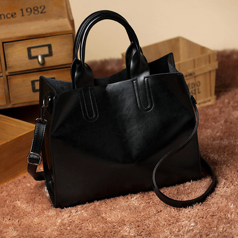 Simple Style PU Leather Lady Tote Bag