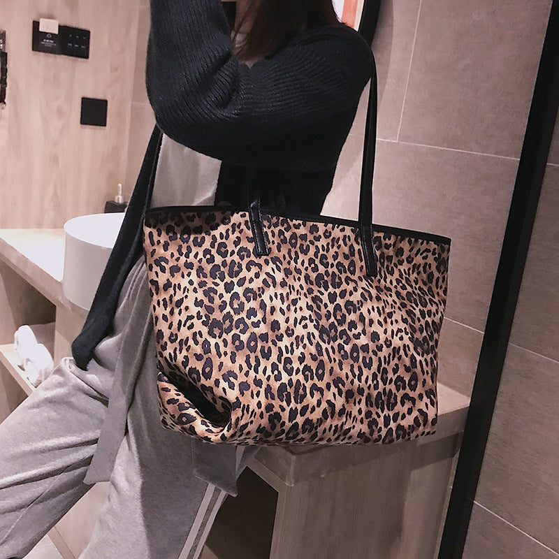 Leopard Print Large Capacity With One-Shoulder Bag