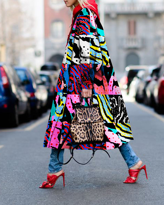 Zebra Color Printed Coat