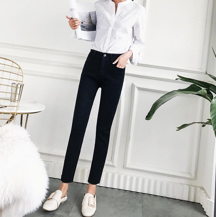 Fashion Slim Show   Thin  Elastic Jeans Pencil Pants   Straight Trousers