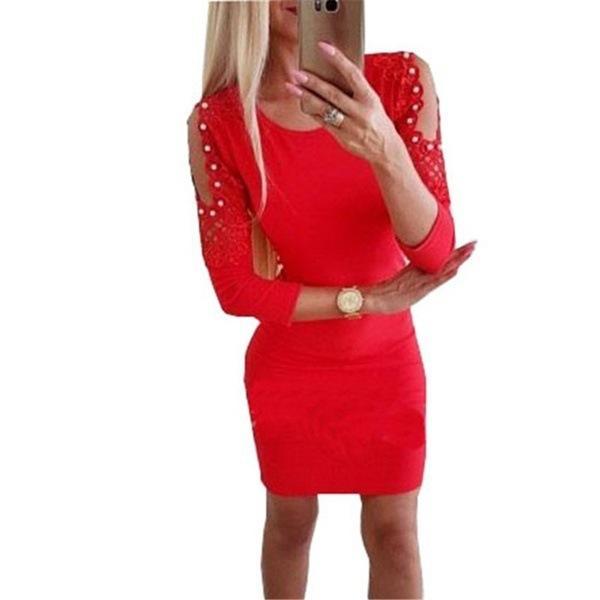 Sexy Off-Shoulder long sleeves Round Neck Bodycon Dresses