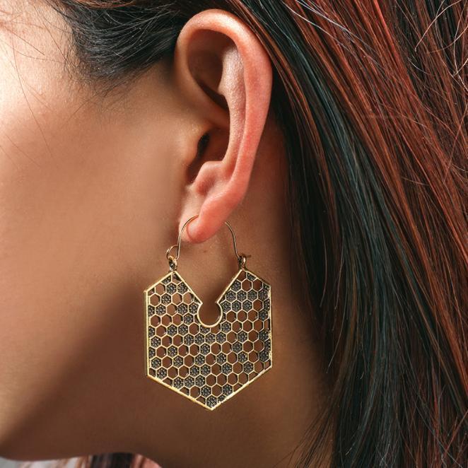 Bohemian Irregular Polygon Exaggerated Personality Earrings