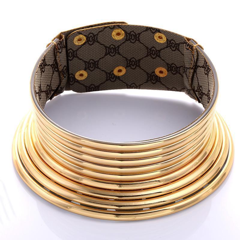 Long Neck Ethnic Style Exaggerated Personality Metal Collar