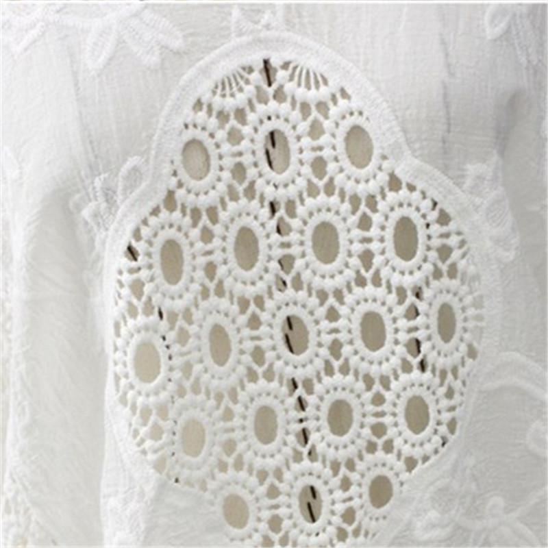 Women's Round Neck Bat Sleeves Lace Openwork Five-Points Sleeve T-Shirts