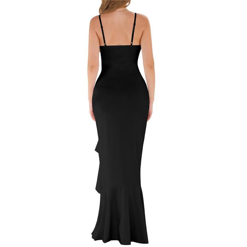 Fashion sleeveless Sexy Suspenders Open Back Evening Dresses