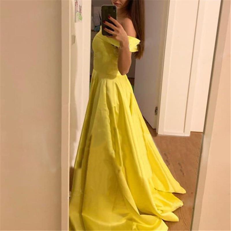 Fashion One Word Collar Pure Color sleeveless Evening Dresses