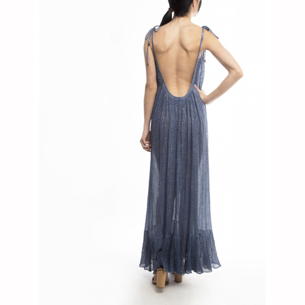 Women's Halter Solid Color Sleeveless Dress