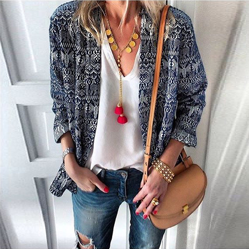 Bohemian Printed Long Sleeve Cardigans