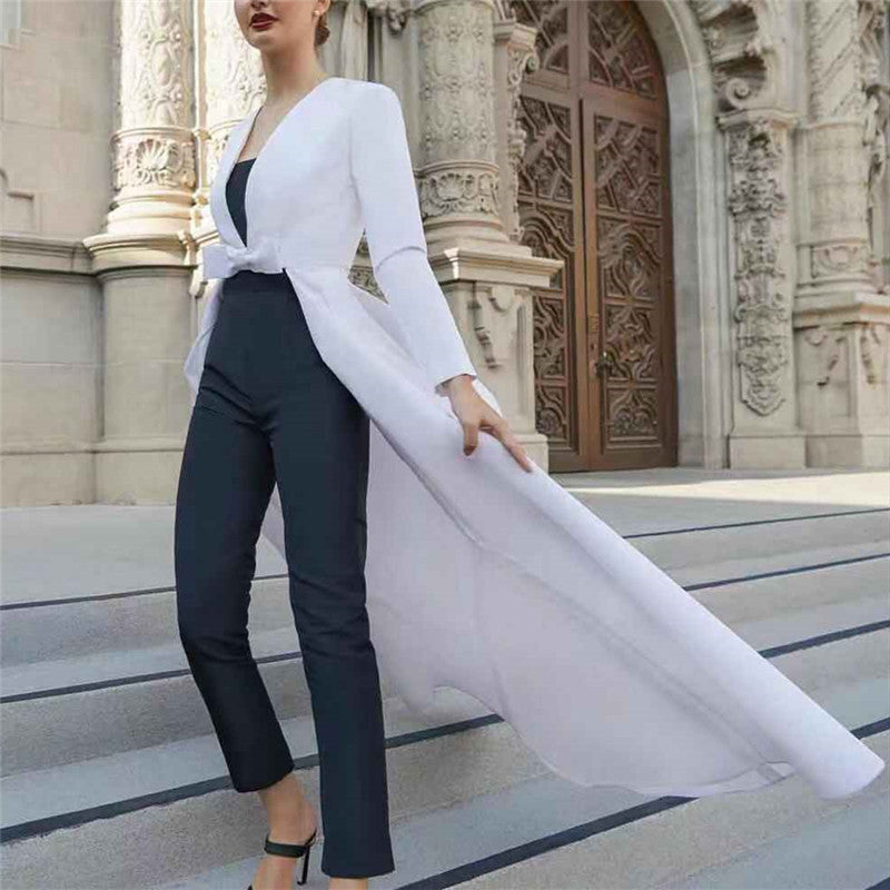 Formal Slim Solid Color Jumpsuit