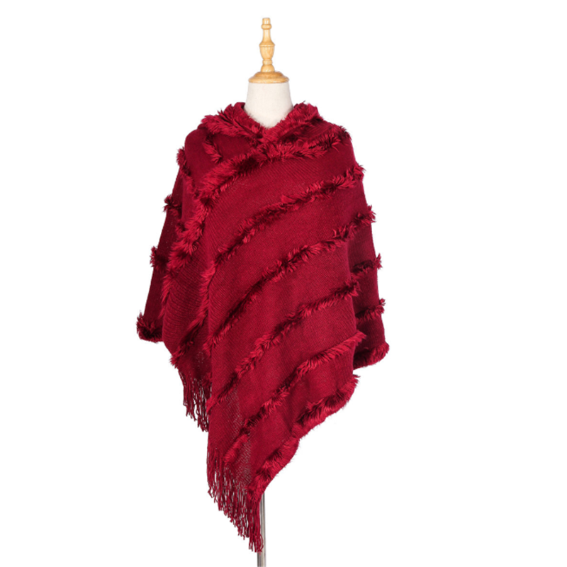 Autumn And Winter Solid Color Tassel Warm Scarf