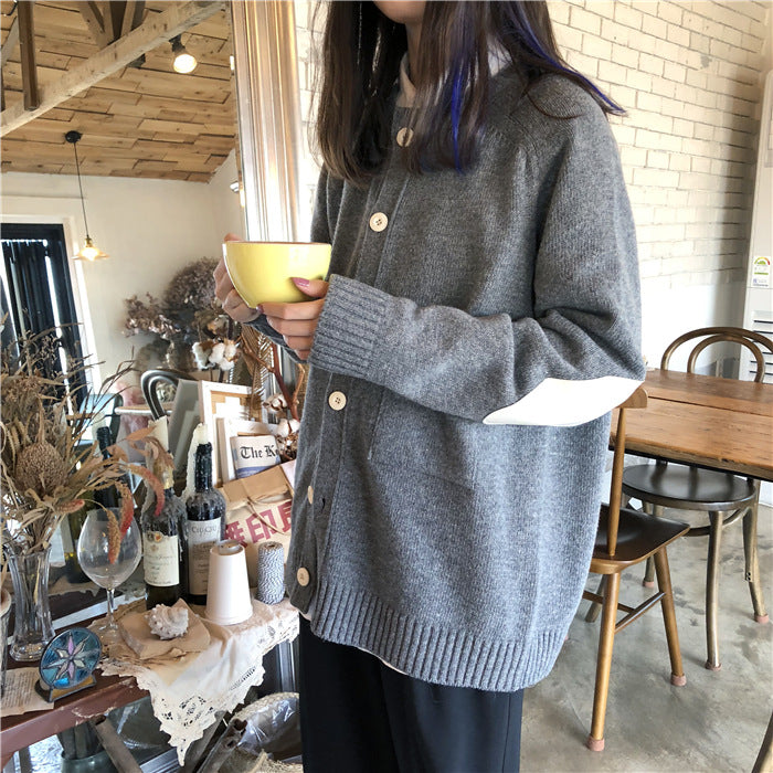 Autumn And Winter Loose Wild Color Cardigan Thick Sweater