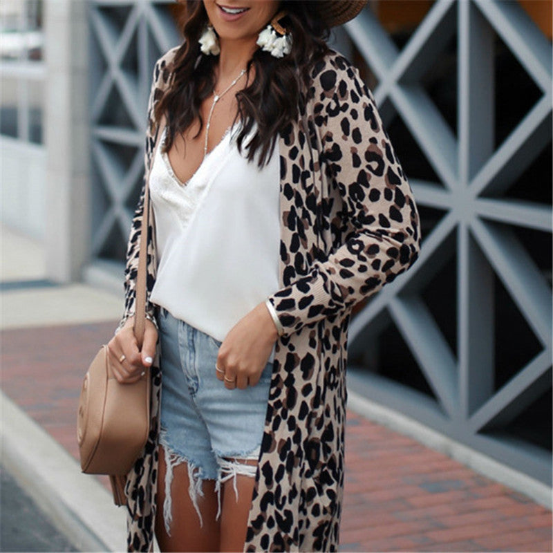 Women's Fashion Leopard Print Cardigan