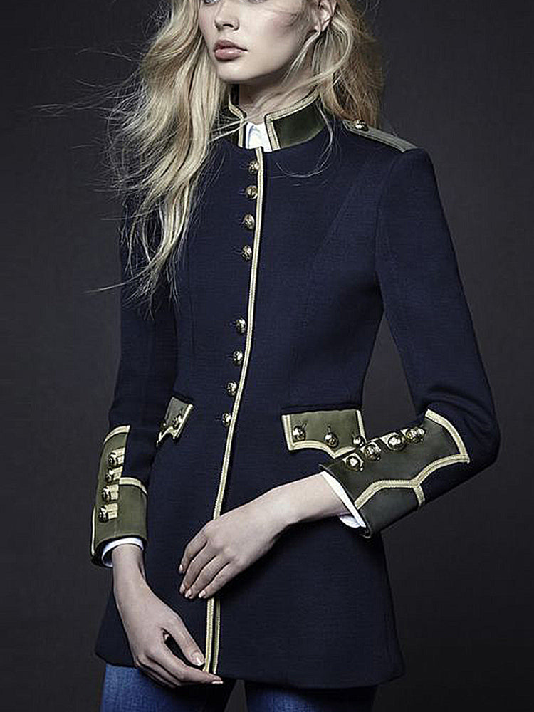 Stylish British Navy Style Long Suit