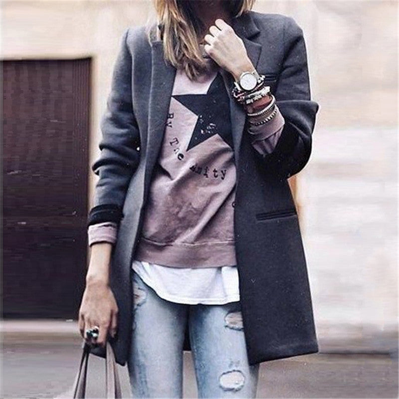 Casual Solid Color Coat