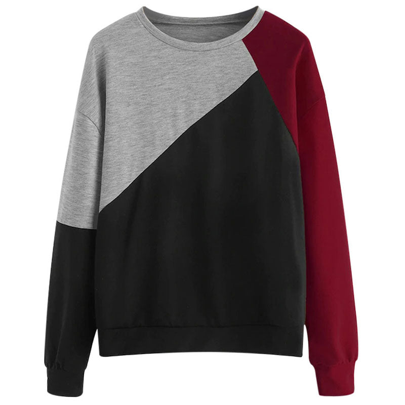 Round Neck Coloring Loose Sweater