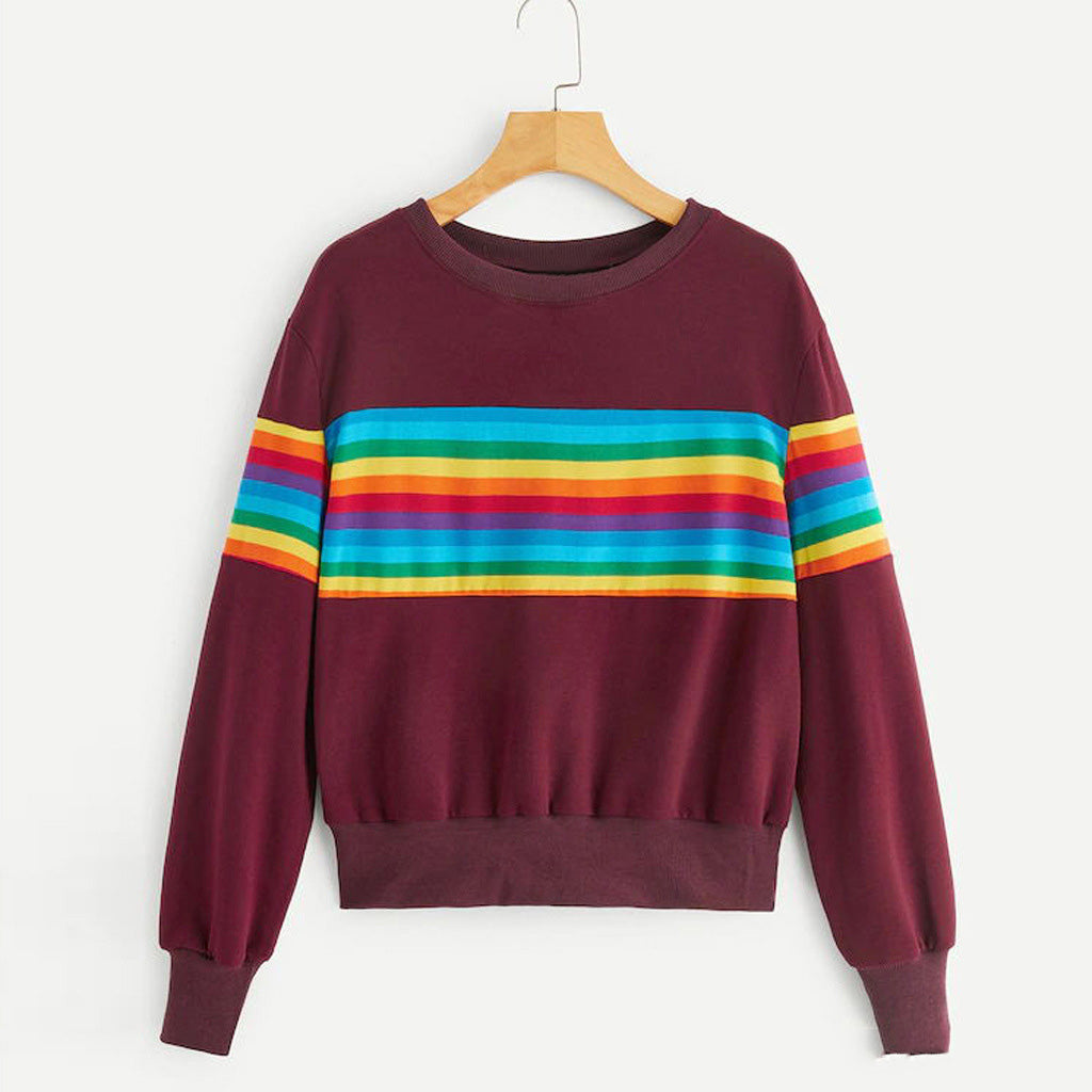 Fashion Casual Color Printed Sweatshirt