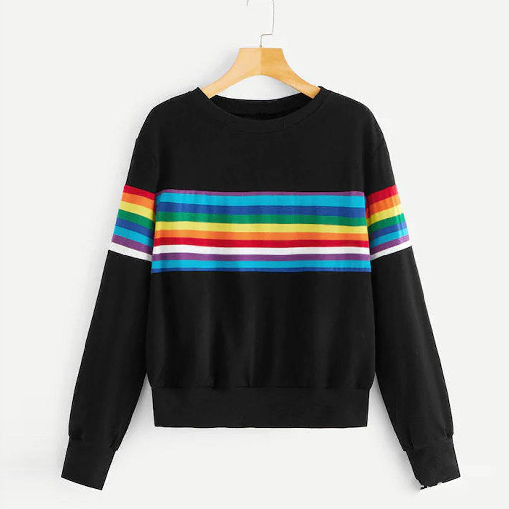 Fashion Casual Color Printed Sweatshirt