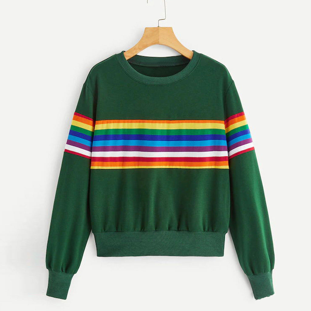 Fashion Casual Color Printed Sweatshirt