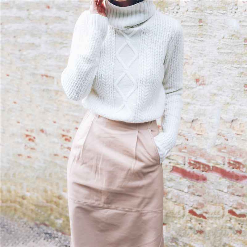 Casual Pure Color Long Sleeve Sweater