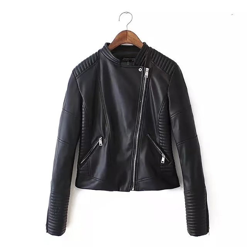 Fashion Long Sleeve Metal Zipper Jacket