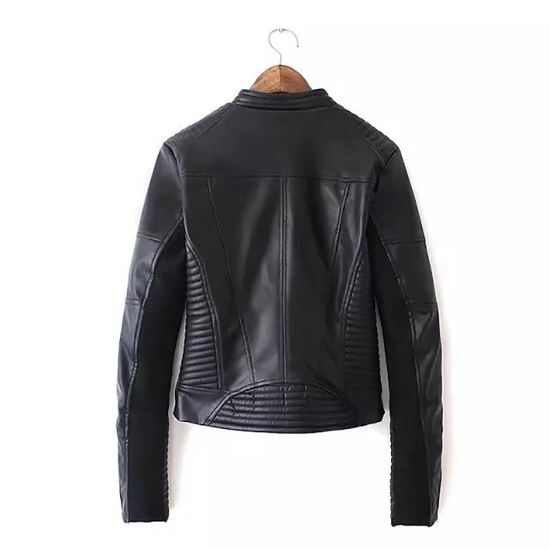 Fashion Long Sleeve Metal Zipper Jacket