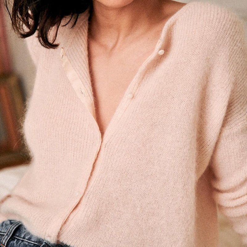 Fashion Casual Single Breasted Knit Blouse