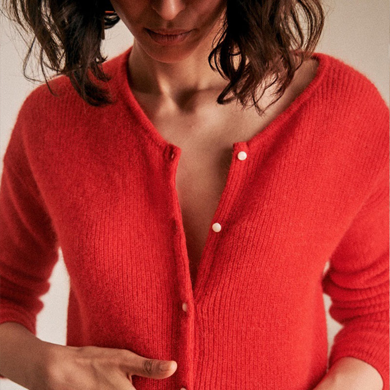 Fashion Casual Single Breasted Knit Blouse
