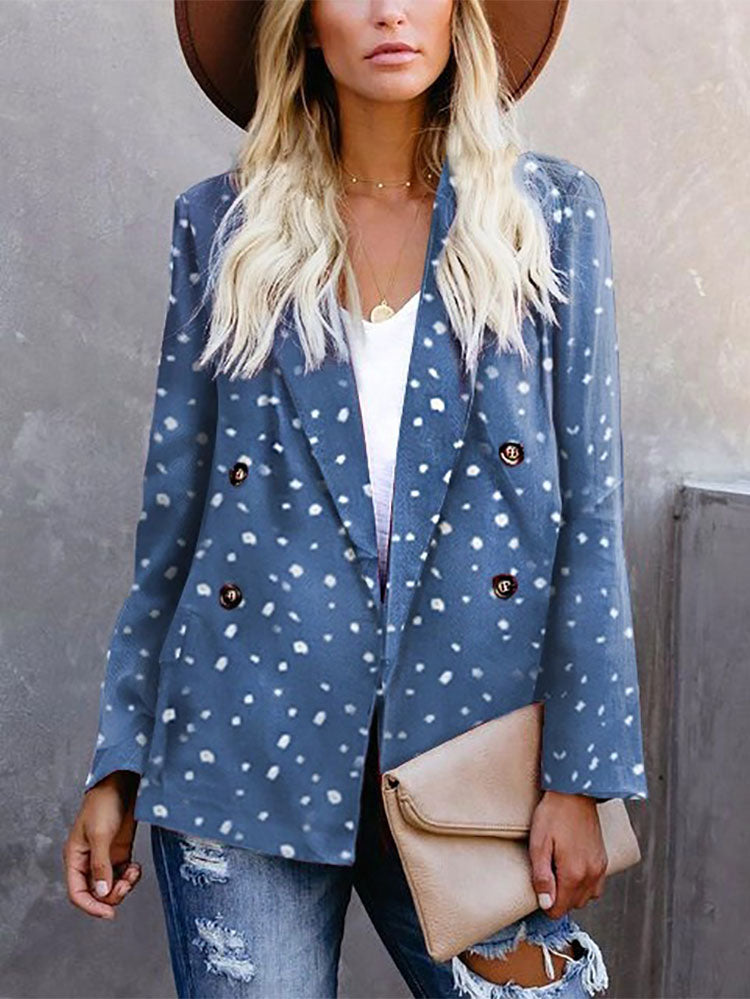 Fashion Printed Colour Long Sleeve Bodycon Blazer