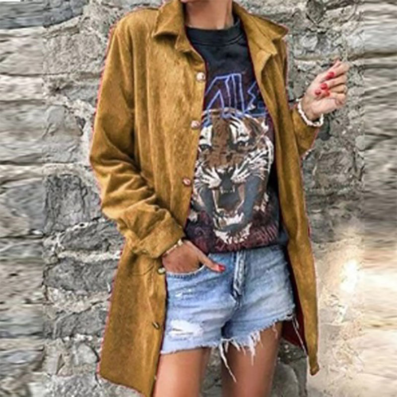 Casual Pure Colour Single Breasted Long Sleeve Blazer