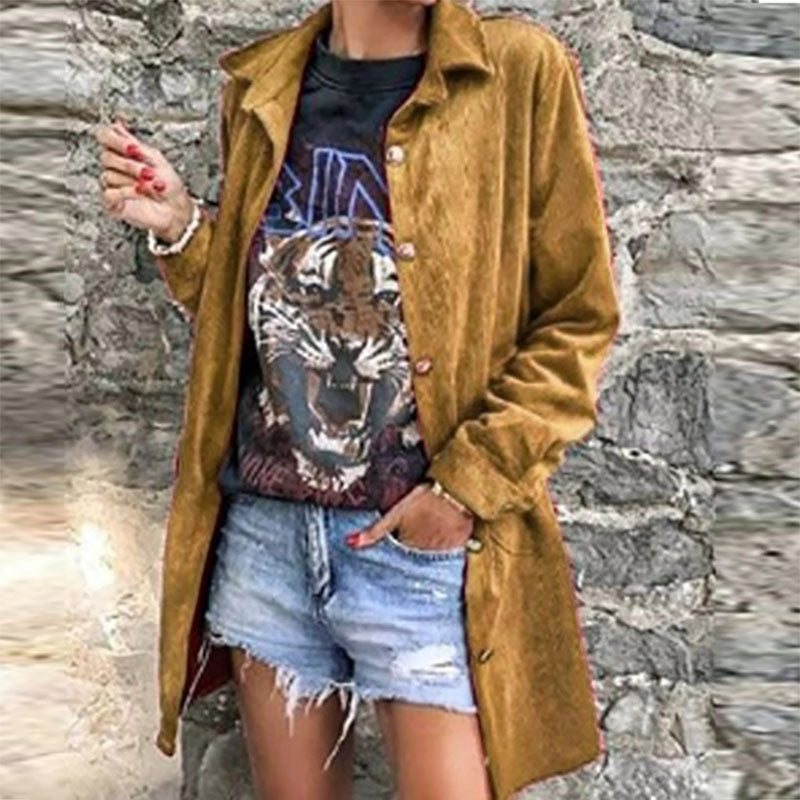 Casual Pure Colour Single Breasted Long Sleeve Blazer
