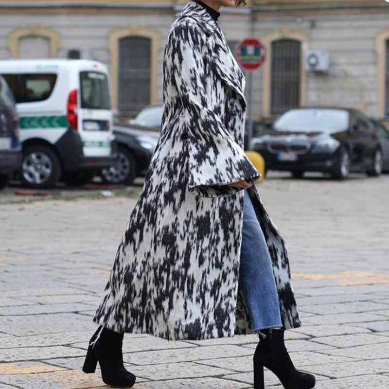 Fashion Casual Lapel Bell Sleeves Long Coat
